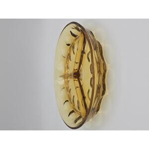 Vintage Hazel Atlas Reflection Amber Glass Divided Relish Dish